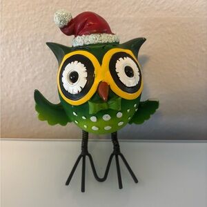 Owl with Santa hat Christmas Holiday Decoration